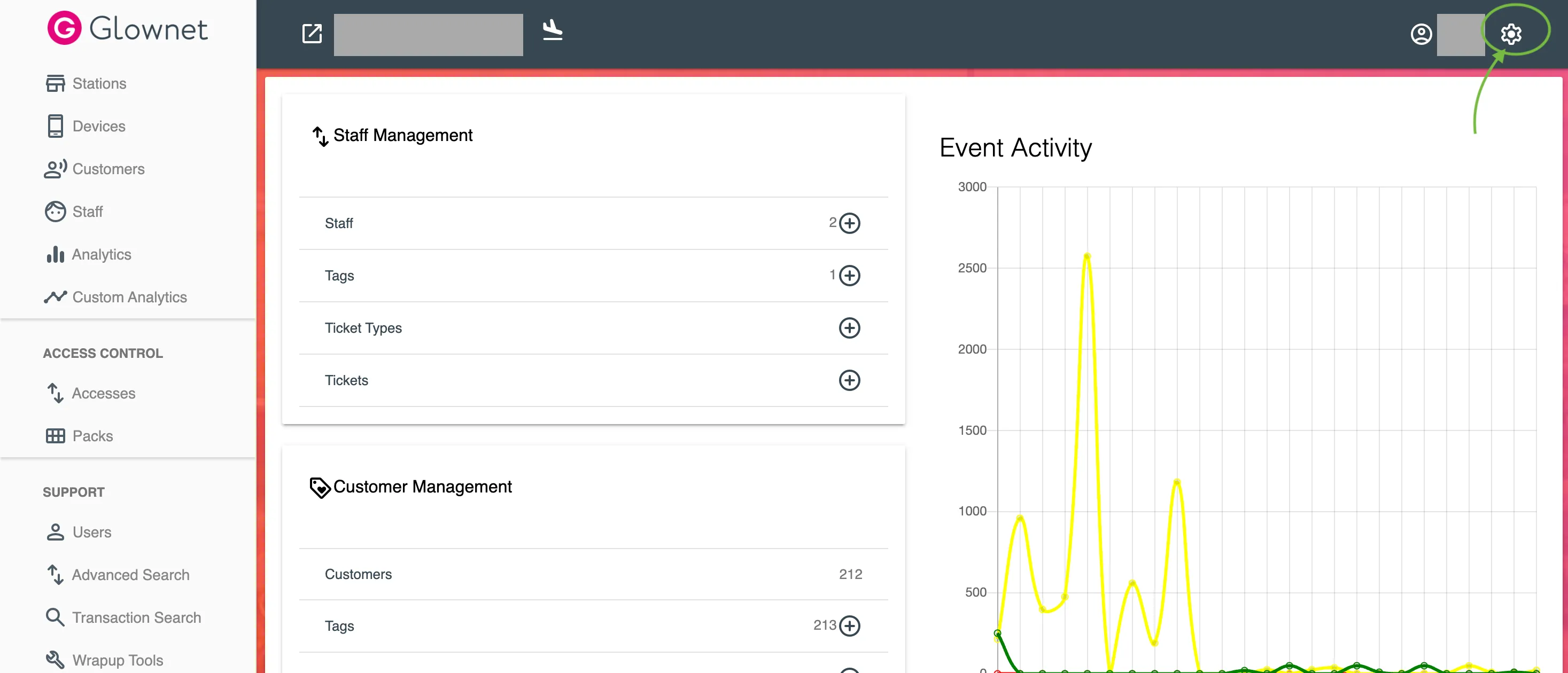 Event Settings Access
