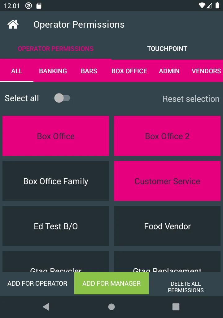Operator Permissions Add Stations
