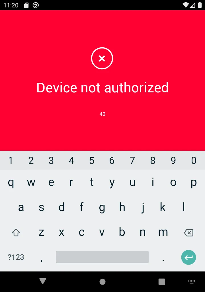Registration Warning